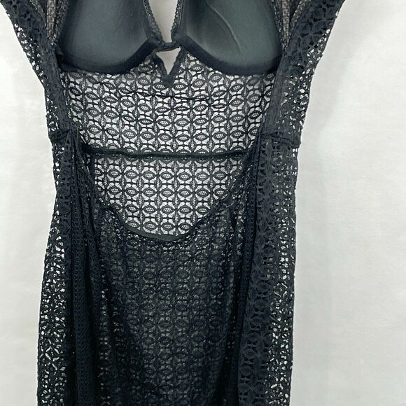 Victoria Secret Lace Corset bustier garter straps sz 36C padded bra allover lace - Picture 14 of 16